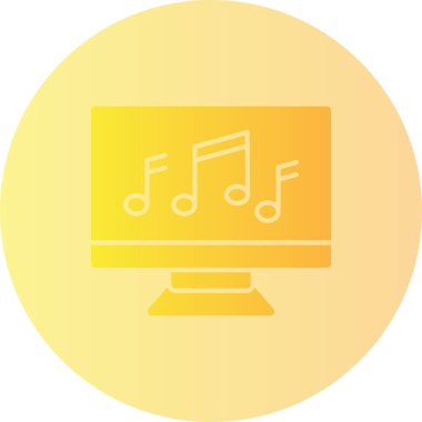 vektör müzik simgesi, modern tasarım illüstrasyonu