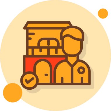 inşaat endüstrisi simgesi düz stil