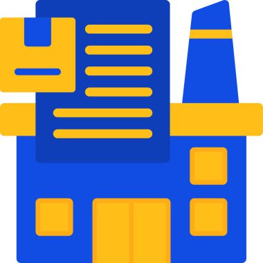 Yapı mimarisi simgesi düz stil