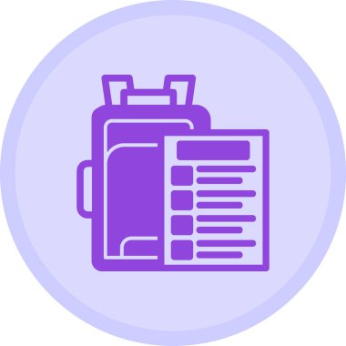 Sırt çantası simge vektör çizim