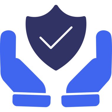 Kalkan. Web simgesi basit illüstrasyon