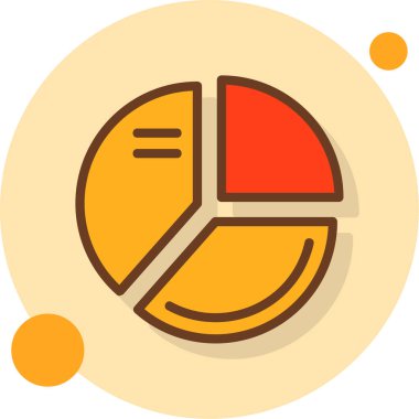 Pasta grafiği simgesi modern vektör illüstrasyonu