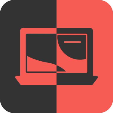 bilgisayar vektör simgesi basit düz illüstrasyon