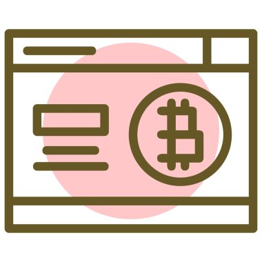 Ağ simgesi, para biriminin vektör illüstrasyonu