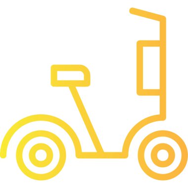 Sarı bir arabanın vektör çizimi