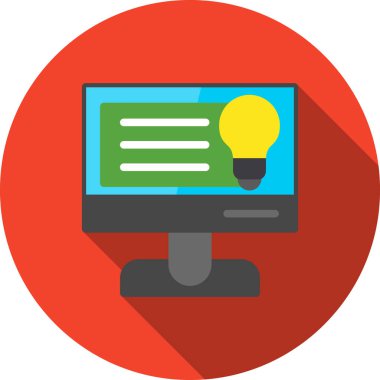 Bir fikrim var. Web simgesi basit illüstrasyon