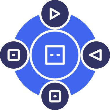 Oynayın. Web simgesi basit illüstrasyon