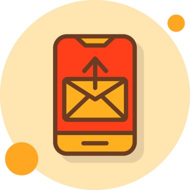 e-posta ileti simgesi düz tasarım