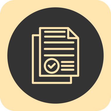 Soyut arkaplanda kontrol listesi simgesi izole edildi