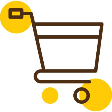 Alışveriş arabası simgesi düz stil.