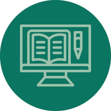 Güzel Laptop vektör satırı simgesi