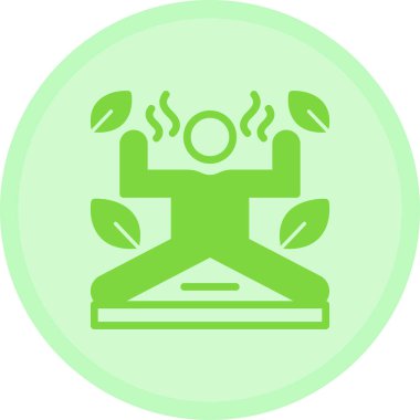 Bir yoga simgesinin vektör illüstrasyonu