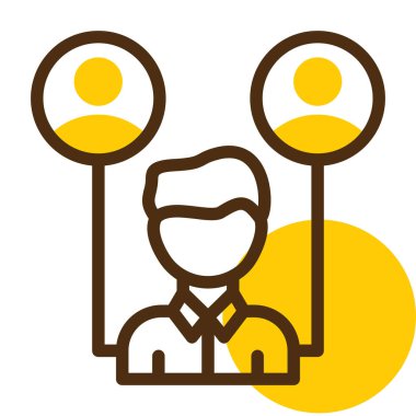 İş ikonu. Web için iş vektör simgelerinin basit illüstrasyonu