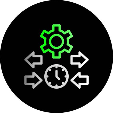 dişli düz vektör simgesi