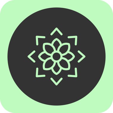 soyut arkaplanda izole edilmiş çiçek simgesi