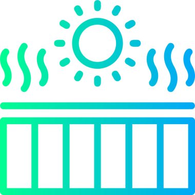 Güneş simgesinin vektör illüstrasyonu