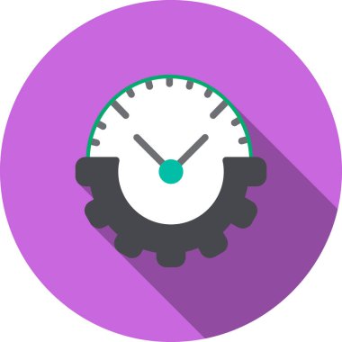 saat vektör simgesi basit düz illüstrasyon