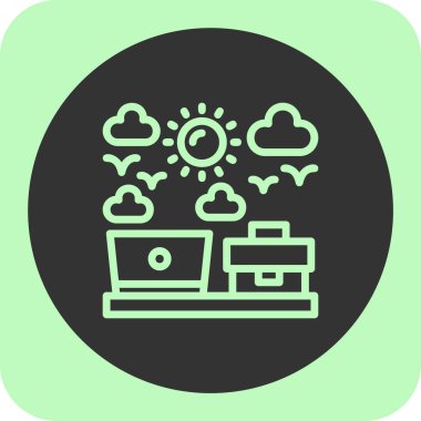 bulut hesaplama vektörü simgesi