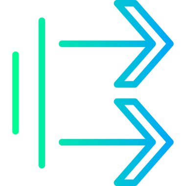 ok sol dış çizgi simgesi