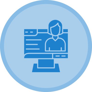 Dizüstü bilgisayar simgesi vektör çizimi