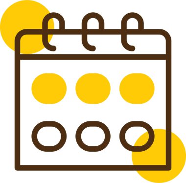 Takvim simgesi, vektör çizimi