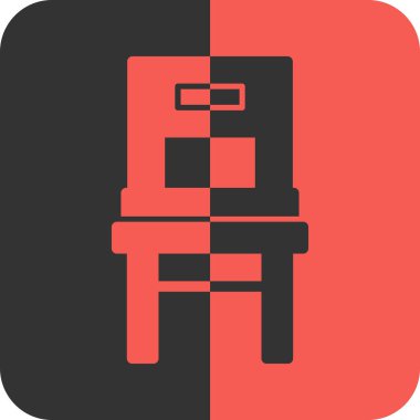 Modern ofis ikonundan yoksun vektör illüstrasyonu