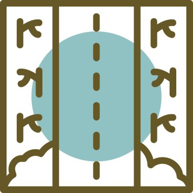 çit simgesi, vektör çizimi