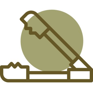 uydu anten vektör simgesi. biçim düz sembol, kahverengi renk, yuvarlak açılar, beyaz arkaplan