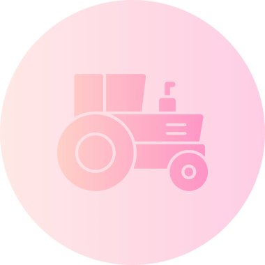 Bir traktör simgesinin vektör illüstrasyonu