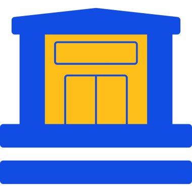 Bina. Web simgesi basit illüstrasyon