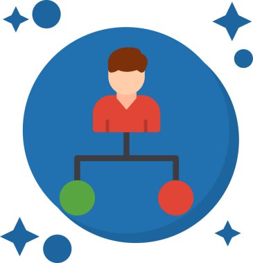 insanlar düz simge, vektör illüstrasyonu