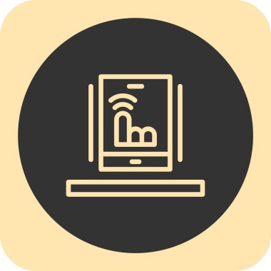 dizüstü bilgisayar simgesi, vektör illüstrasyonu