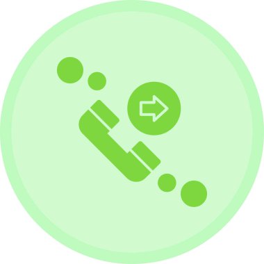 Yeşil ve beyaz daire simgesinin vektör illüstrasyonu