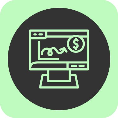 Online para simgesi, vektör çizim