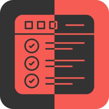 Kontrol Listesi Düz Vektör Simgesi