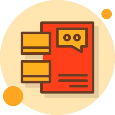 Sohbet simgesi, vektör çizimi