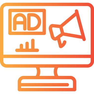 reklam reklamı pazarlama simgesi ana hatlarıyla