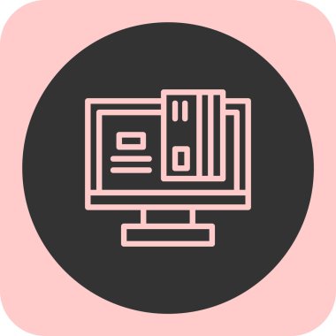 Bilgisayar. Web simgesi basit illüstrasyon