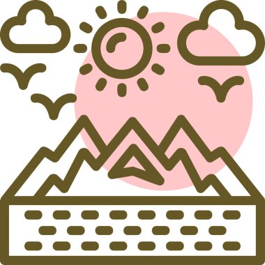 dağ ikonu vektör illüstrasyonu