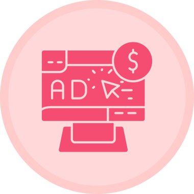 Reklamcılık. Web simgesi basit illüstrasyon