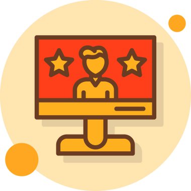 Yıldız simgesi olan bilgisayar masası