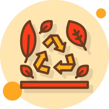 vektörde sonbahar yaprakları simgesi