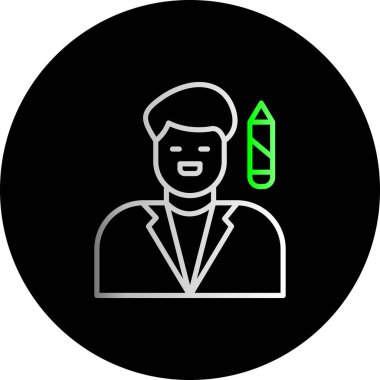 Bir insan simgesinin vektör illüstrasyonu