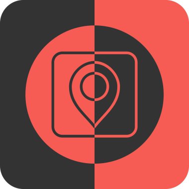 Beyaz arkaplanda konum simgesi vektörü