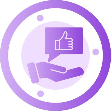 başparmak yukarı simgesi, vektör illüstrasyonu