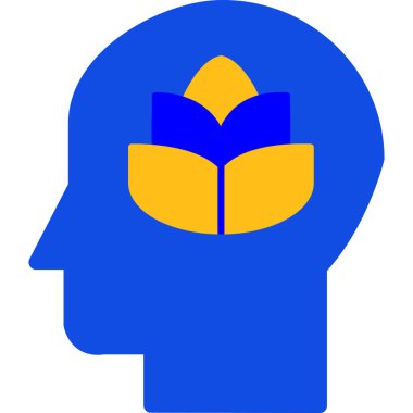 Beyin. Web simgesi basit illüstrasyon