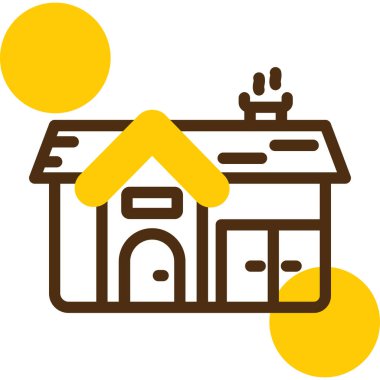 Bir ev simgesinin vektör illüstrasyonu