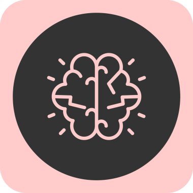 beyin ikonu vektör illüstrasyonu