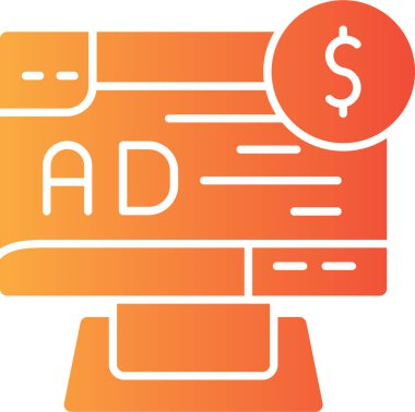 Pazarlama Düz Simgesi Tasarımı