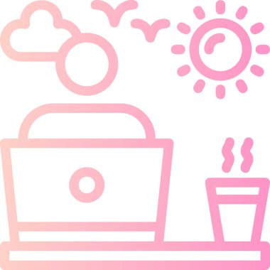 kahve fincanı simgesi, vektör illüstrasyonu